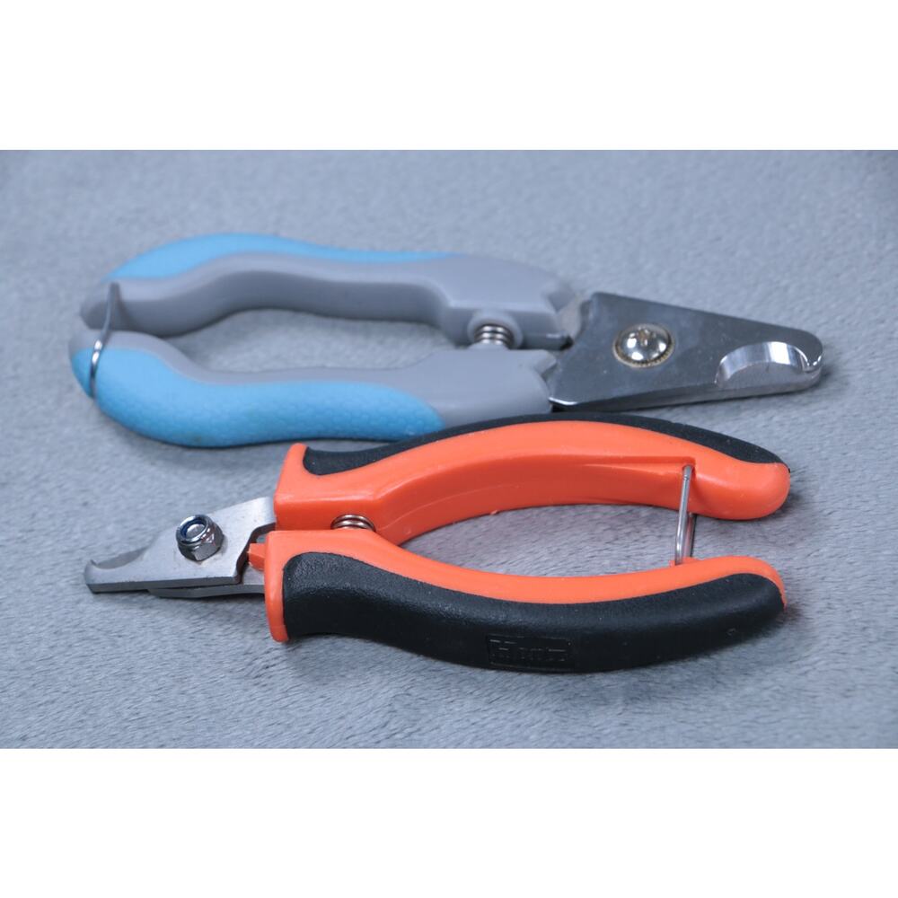 Pet Nail Clippers Lot Dog Cat Grooming Trimmers Stainless Steel Safety Lock 2pc